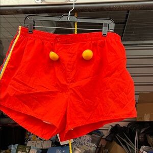 Bold Red Women's Athletic Shorts